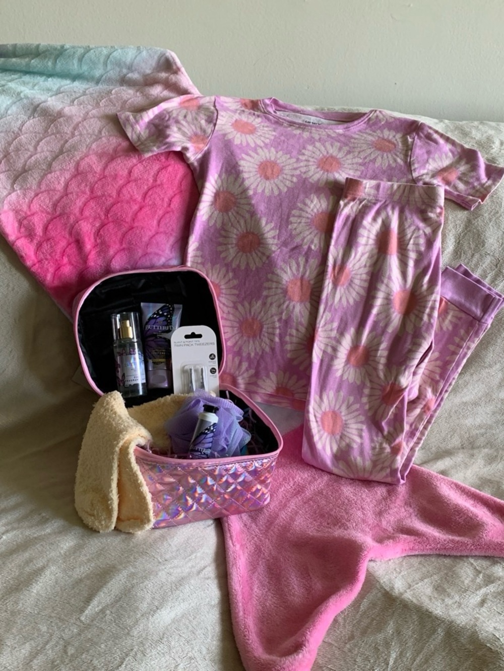 Carter's Pink Daisy Print Two-Piece Pajama Set